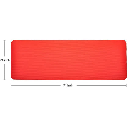 BalanceFrom All-Purpose 1-Inch Extra Thick High Density Anti-Tear Exercise Yoga Mat with Carrying Strap, Multiple Colors