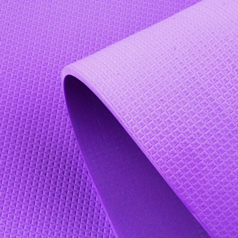6mm Thick Non-Slip EVA Foam Yoga Mat - High-Quality, Odorless, Durable Fitness Pad for Home Workouts, Pilates, and Beginners - Available in Purple\u002FBlue, Yoga Accessories
