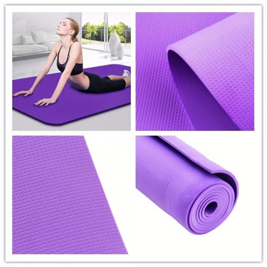 6mm Thick Non-Slip EVA Foam Yoga Mat - High-Quality, Odorless, Durable Fitness Pad for Home Workouts, Pilates, and Beginners - Available in Purple\u002FBlue, Yoga Accessories