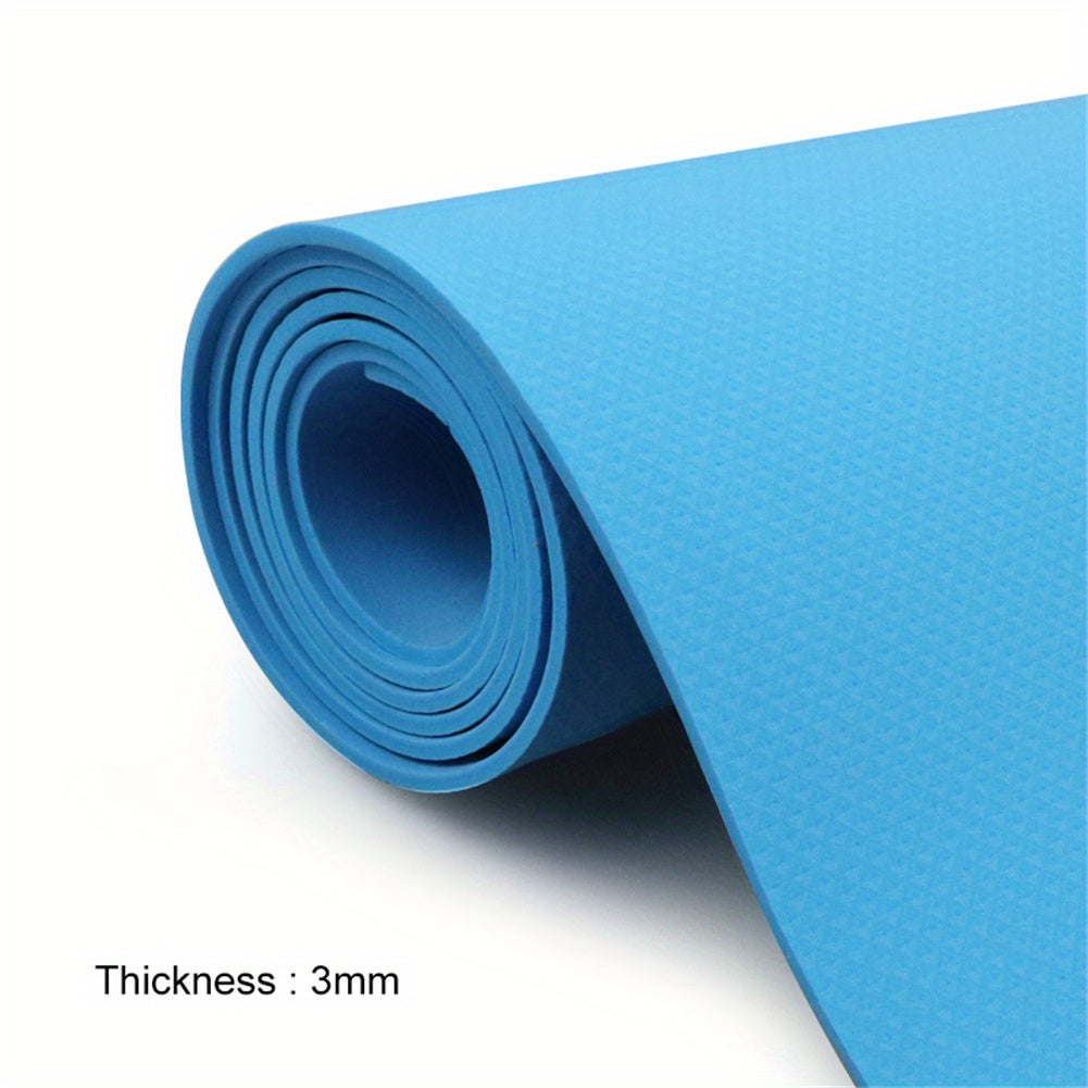 6mm Thick Non-Slip EVA Foam Yoga Mat - High-Quality, Odorless, Durable Fitness Pad for Home Workouts, Pilates, and Beginners - Available in Purple\u002FBlue, Yoga Accessories