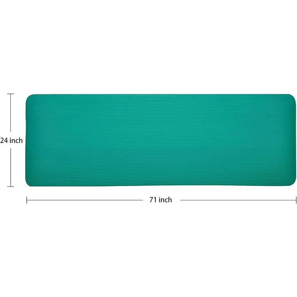 BalanceFrom All-Purpose 1-Inch Extra Thick High Density Anti-Tear Exercise Yoga Mat with Carrying Strap, Multiple Colors