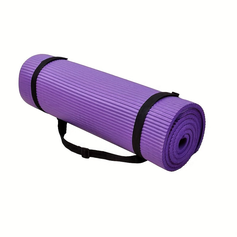 Super Thick High Density Anti-tear Exercise Yoga Mat, Optional Yoga Block With Strap, Multiple Colors Available