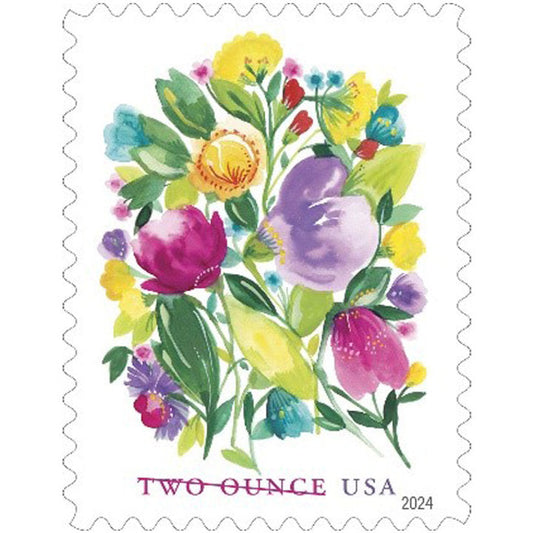 Wedding Blooms Stamps 2024 Two-Ounce Forever 100pcs