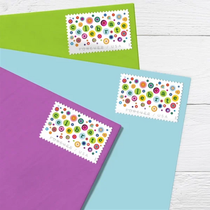 Let's Celebrate! 2020 Celebration Forever Stamps 100 pcs