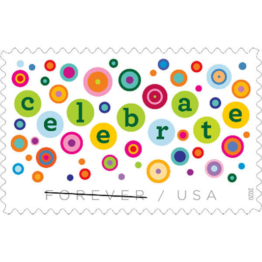 Let's Celebrate! 2020 Celebration Forever Stamps 100 pcs