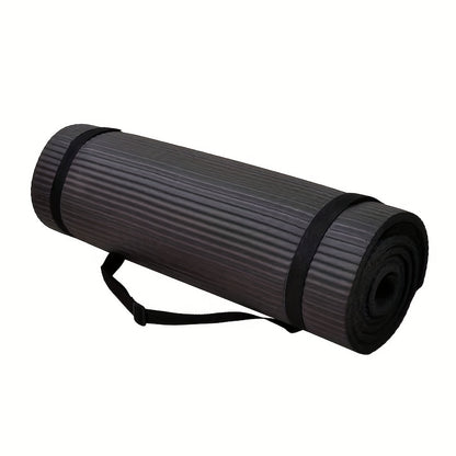 Super Thick High Density Anti-tear Exercise Yoga Mat, Optional Yoga Block With Strap, Multiple Colors Available