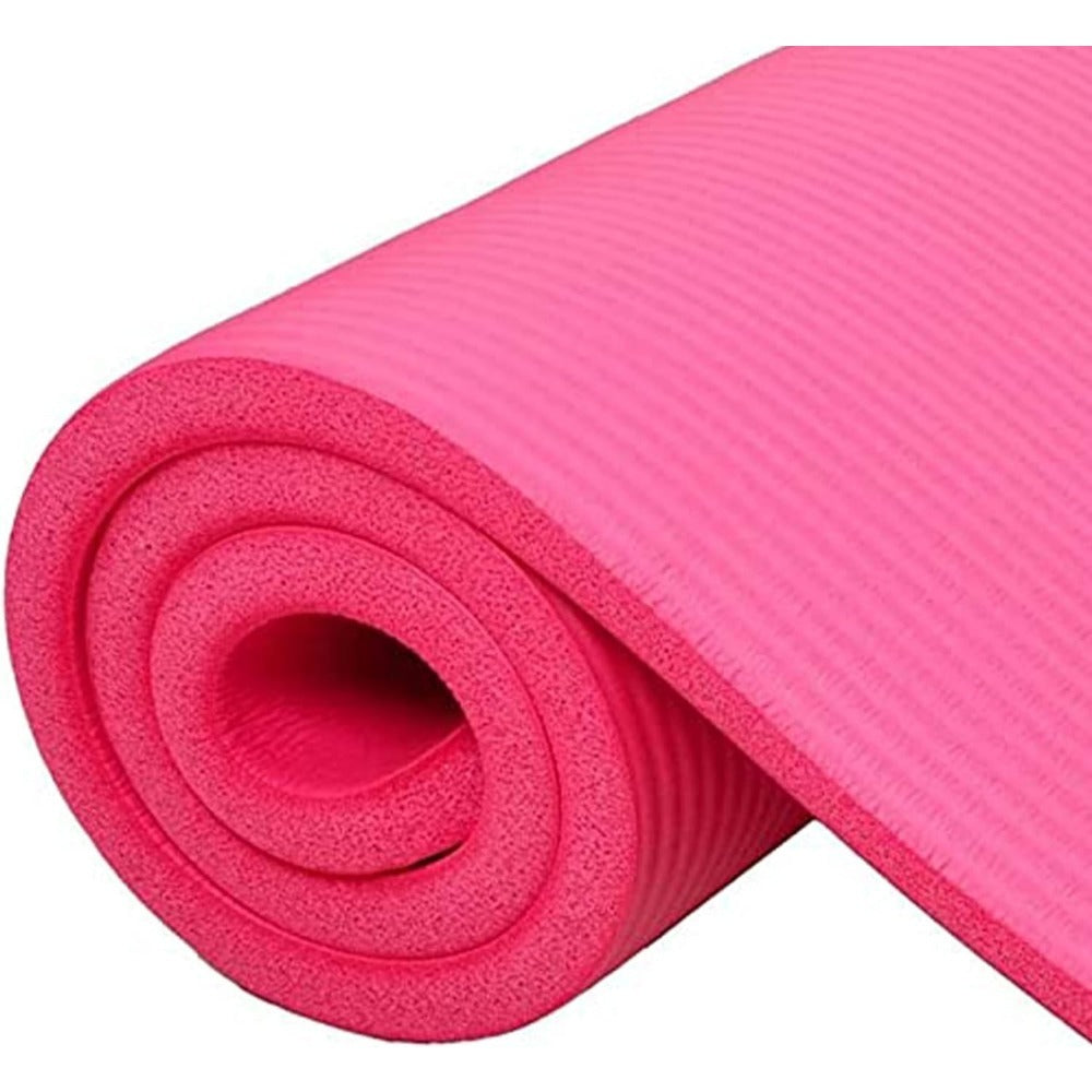 BalanceFrom All-Purpose 1-Inch Extra Thick High Density Anti-Tear Exercise Yoga Mat with Carrying Strap, Multiple Colors