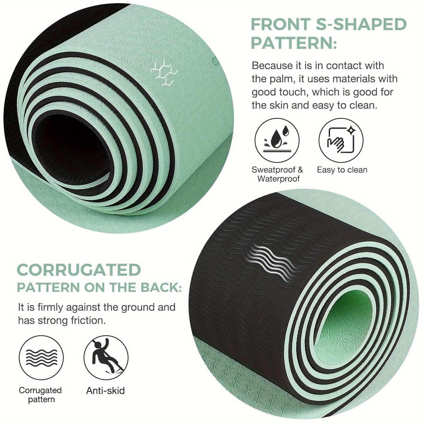 Yoga Mat for Women Men, 1\u002F4 Inch Extra Thick Yoga Mat Non Slip, 72\
