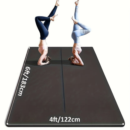 Large Yoga Mat 6' X 4', 1\u002F3 Inch Extra Thick Yoga Mat With Alignment Line Double-Sided Non Slip, Professional TPE Yoga Mats For Women Men, 24 Sq. Ft Large Exercise Mat For Yoga, Pilates And Home Workout