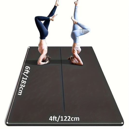 Large Yoga Mat 6' X 4', 1\u002F3 Inch Extra Thick Yoga Mat With Alignment Line Double-Sided Non Slip, Professional TPE Yoga Mats For Women Men, 24 Sq. Ft Large Exercise Mat For Yoga, Pilates And Home Workout