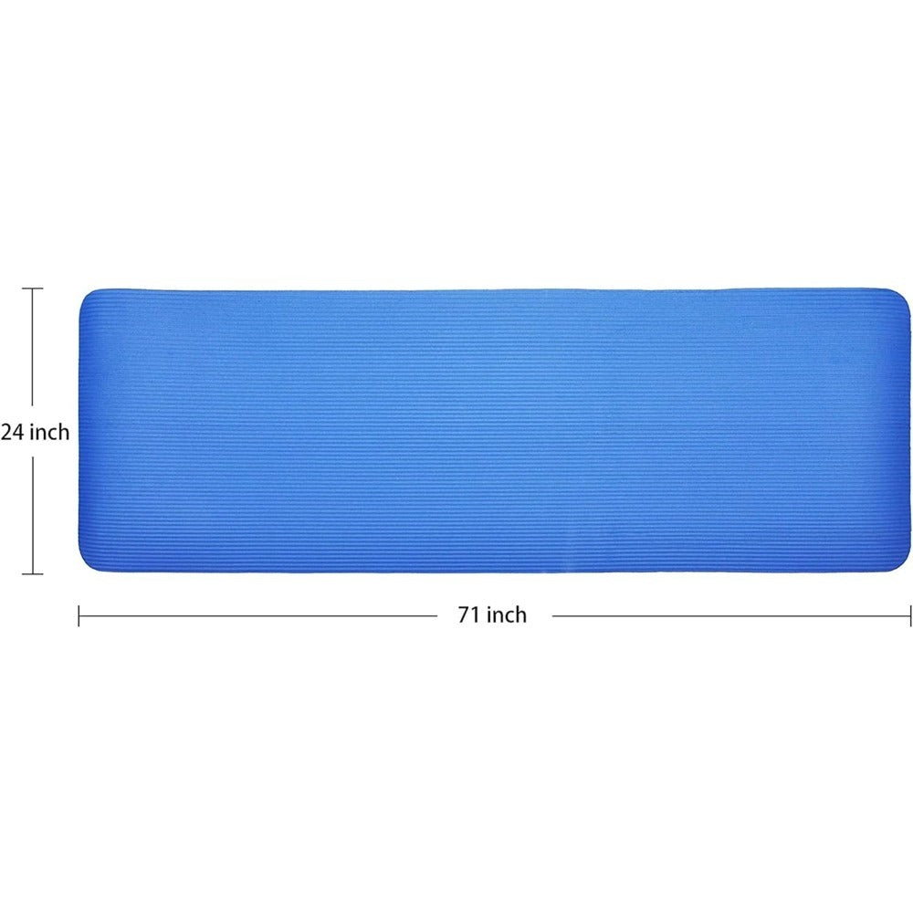 BalanceFrom All-Purpose 1-Inch Extra Thick High Density Anti-Tear Exercise Yoga Mat with Carrying Strap, Multiple Colors