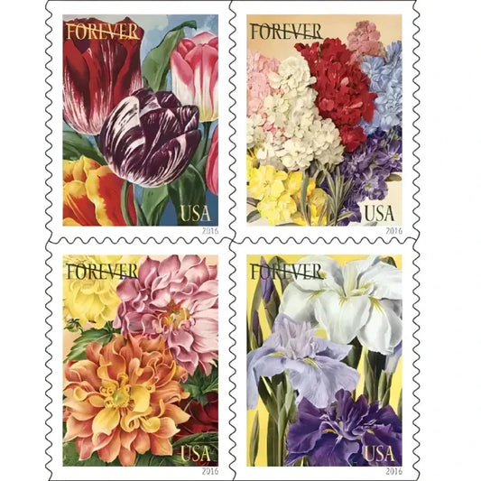 Botanical Art Stamps 2016 Forever Stamps 100 pcs
