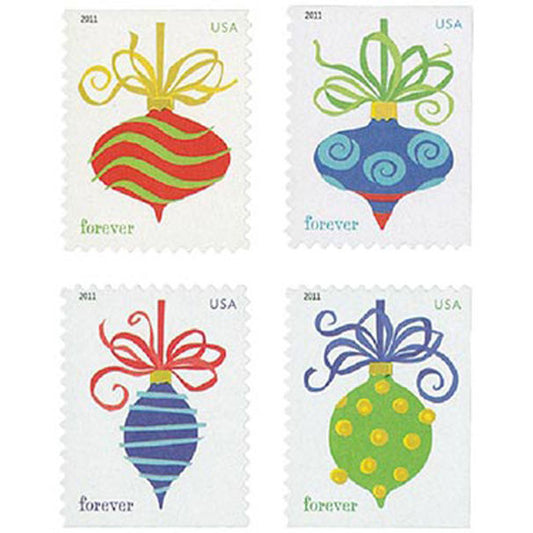 Holiday Baubles 2011 Forever Stamps 100 pcs