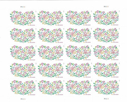 Yes, I Do Stamps 2015 Two-Ounce Forever Stamps 100pcs