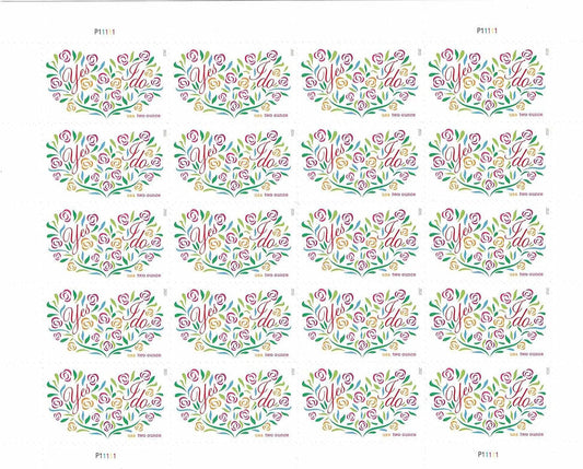 Yes, I Do Stamps 2015 Two-Ounce Forever Stamps 100pcs