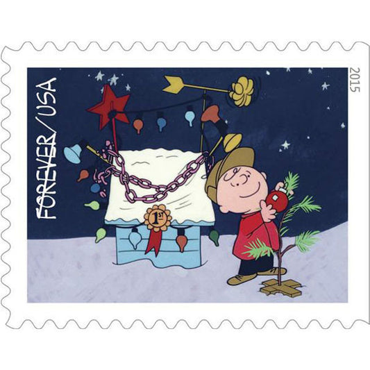 Charlie Brown Christmas 2015 Forever Stamps 100 pcs