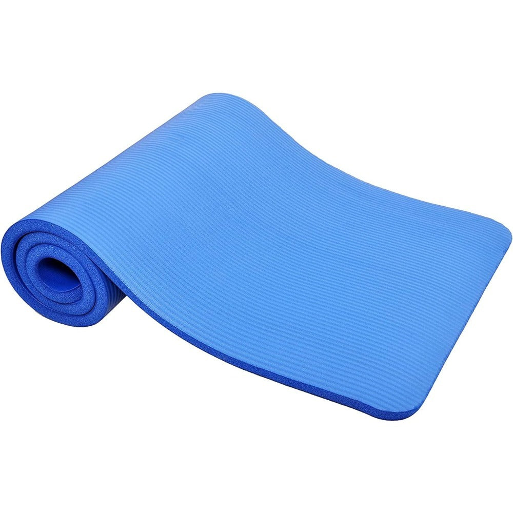 BalanceFrom All-Purpose 1-Inch Extra Thick High Density Anti-Tear Exercise Yoga Mat with Carrying Strap, Multiple Colors