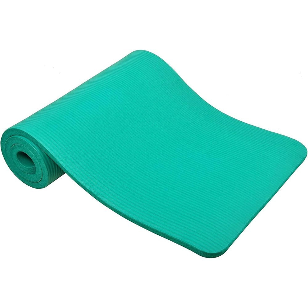 BalanceFrom All-Purpose 1-Inch Extra Thick High Density Anti-Tear Exercise Yoga Mat with Carrying Strap, Multiple Colors