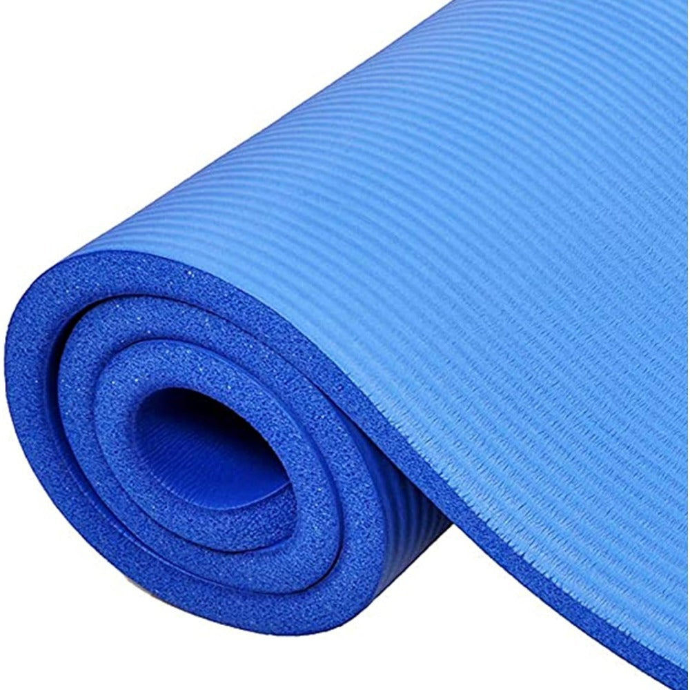 BalanceFrom All-Purpose 1-Inch Extra Thick High Density Anti-Tear Exercise Yoga Mat with Carrying Strap, Multiple Colors