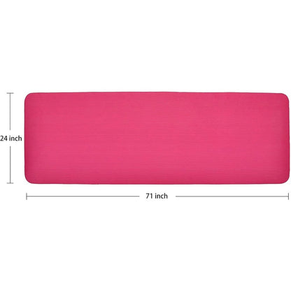 BalanceFrom All-Purpose 1-Inch Extra Thick High Density Anti-Tear Exercise Yoga Mat with Carrying Strap, Multiple Colors