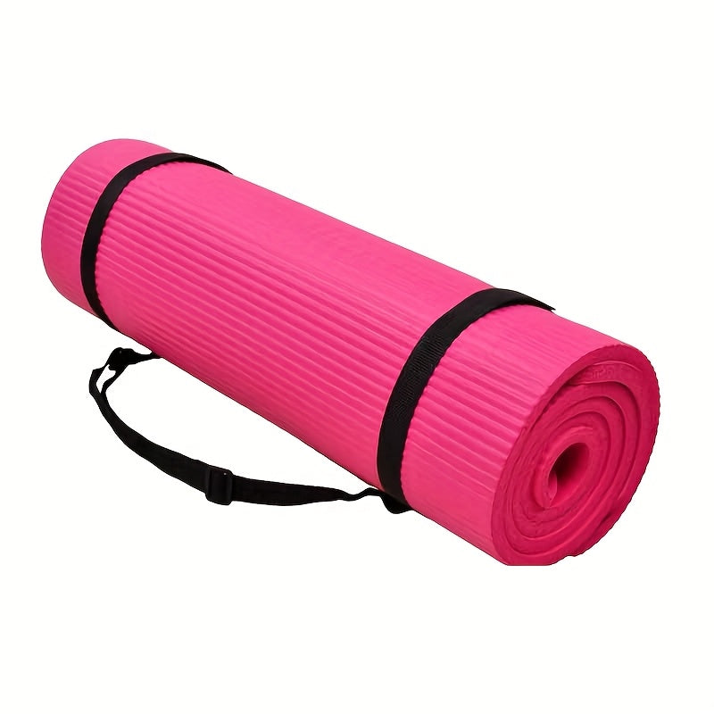 Super Thick High Density Anti-tear Exercise Yoga Mat, Optional Yoga Block With Strap, Multiple Colors Available