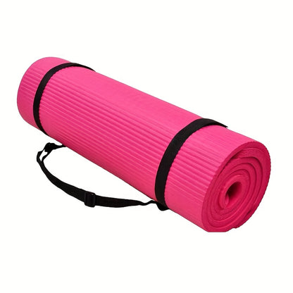 Super Thick High Density Anti-tear Exercise Yoga Mat, Optional Yoga Block With Strap, Multiple Colors Available