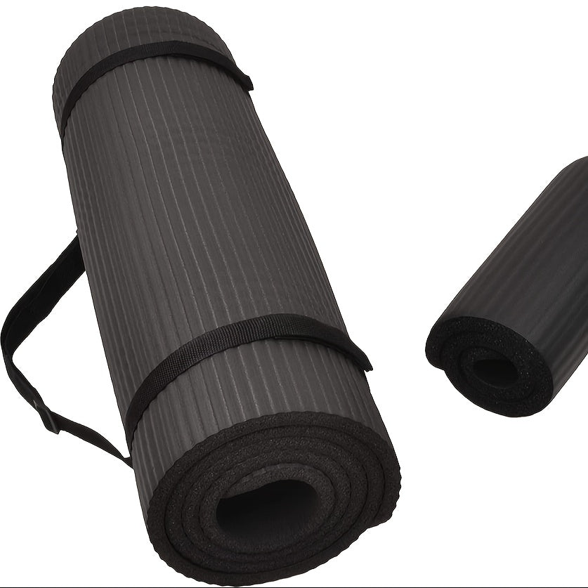 Super Thick High Density Anti-tear Exercise Yoga Mat, Optional Yoga Block With Strap, Multiple Colors Available