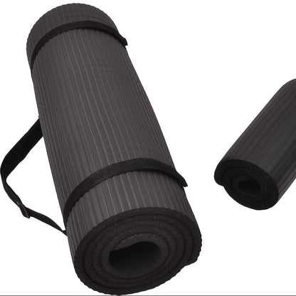 Super Thick High Density Anti-tear Exercise Yoga Mat, Optional Yoga Block With Strap, Multiple Colors Available