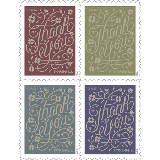 Thank You (U.S. 2020) Forever Stamps 100 pcs