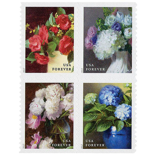 Flowers from the Garden (U.S. 2017) Forever Stamps 100 pcs
