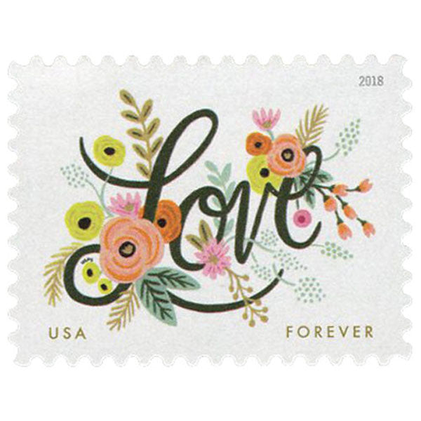Love Flourishes (U.S. 2018) Forever Stamps 100 pcs