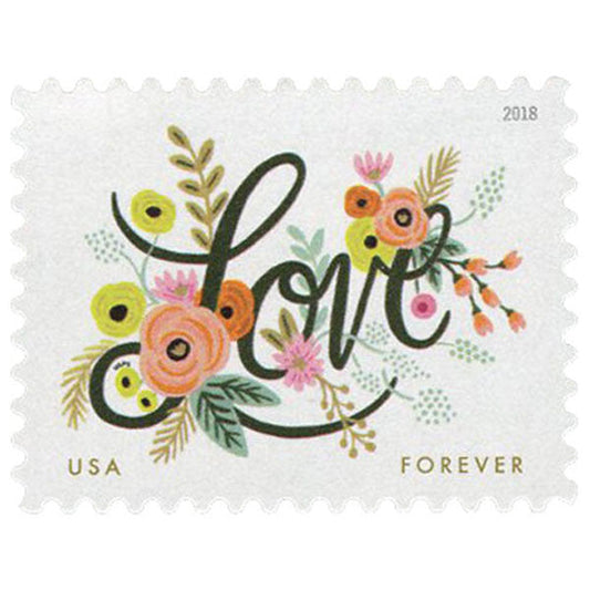 Love Flourishes (U.S. 2018) Forever Stamps 100 pcs