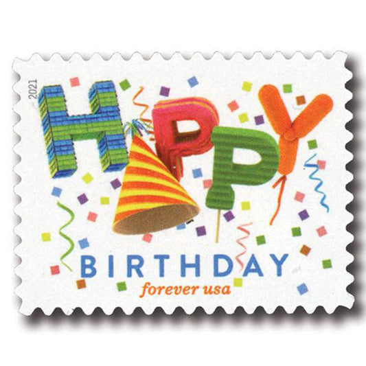 Happy Birthday (U.S. 2021) Forever Stamps 100 pcs