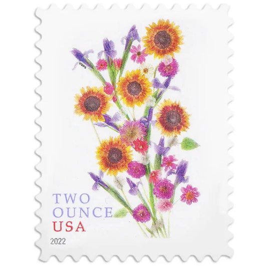 Sunflower Bouquet Stamps 2022 Two-Ounce Forever Stamps 100pcs