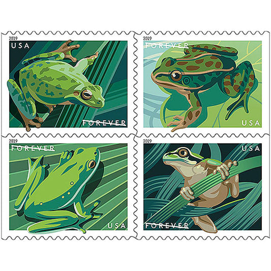 Frogs Stamps 2019  First-Class Forever Stamps 100pcs