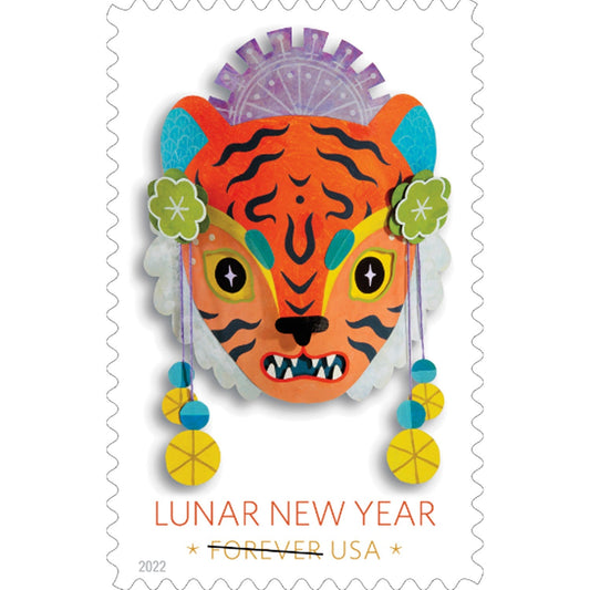 Lunar New Year: Year of The Tiger Stamps 2022 Forever Stamps 100pcs