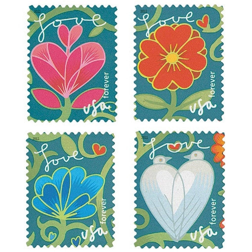 Garden of Love 2011 Forever Stamps 100 pcs