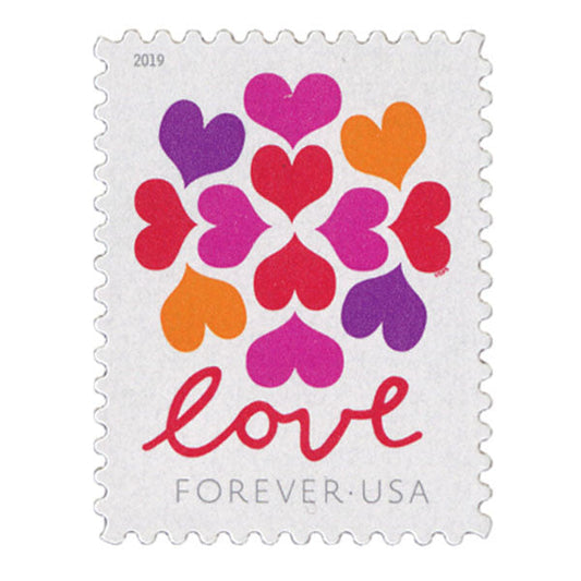 Hearts Blossom (U.S. 2019) Forever Stamps 100 pcs