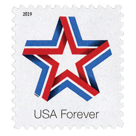 Star Ribbon (U.S. 2019) Forever Stamps 100 pcs