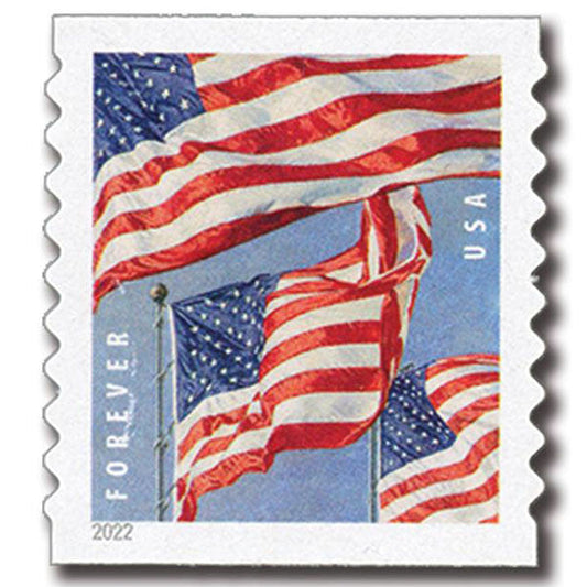 U.S. Flag 2022 Booklet Forever Stamps 100 pcs