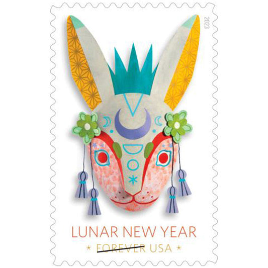 Lunar New Year: Year of the Rabbit Stamp 2023 First-Class Forever Stamps 100pcs