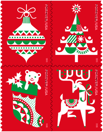 Holiday Delights Stamp 2020 Forever Stamps 100pcs